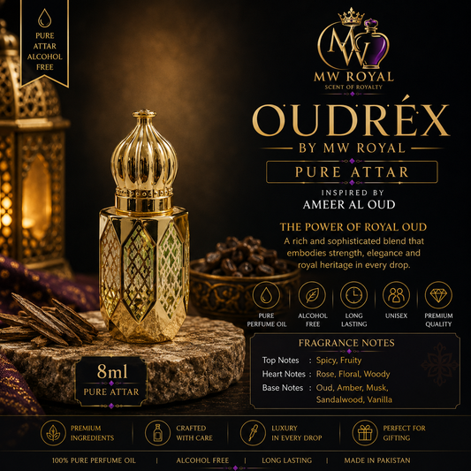 Introducing OUDRÉX Pure Attar by MW ROYAL – The Power of Royal Oud