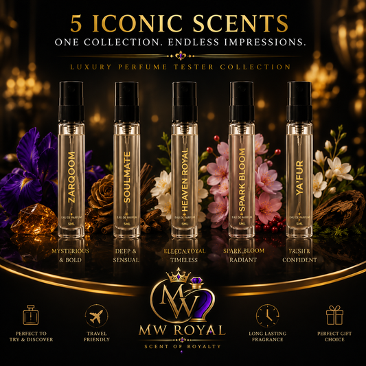 MW ROYAL 5 Iconic Scents Perfume Tester Set – Find Your Perfect Fragrance