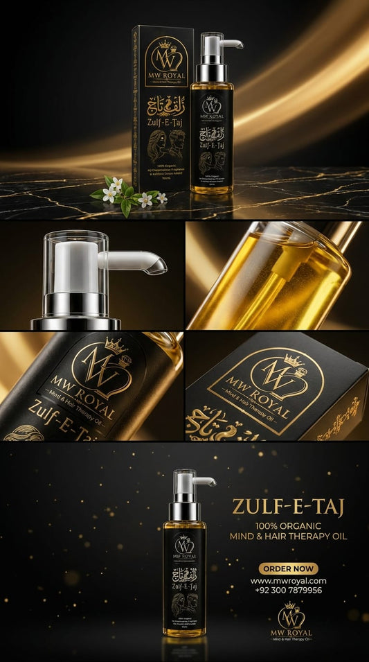 MW ROYAL Zulf-e-Taj Hair Oil – Premium Nourishment for a Crown-Worthy Mane