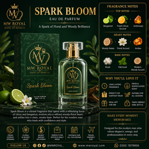 MW ROYAL Spark Bloom Eau De Parfum – 50ml | Fresh Luxury Fragrance Pakistan