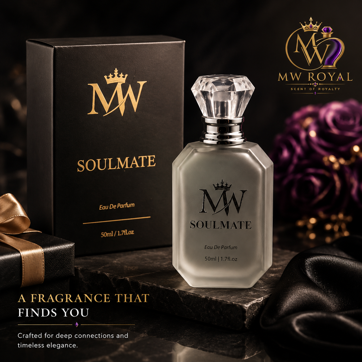 MW ROYAL Soulmate Eau De Parfum 50ml luxury long-lasting perfume with black gift box