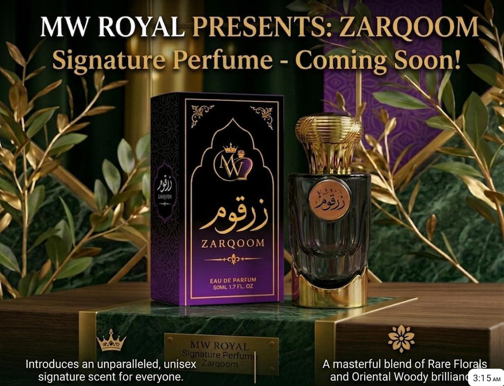 MW ROYAL Zarqoom Eau De Parfum – 50ml | Coming Soon | Premium Fragrance Pakistan
